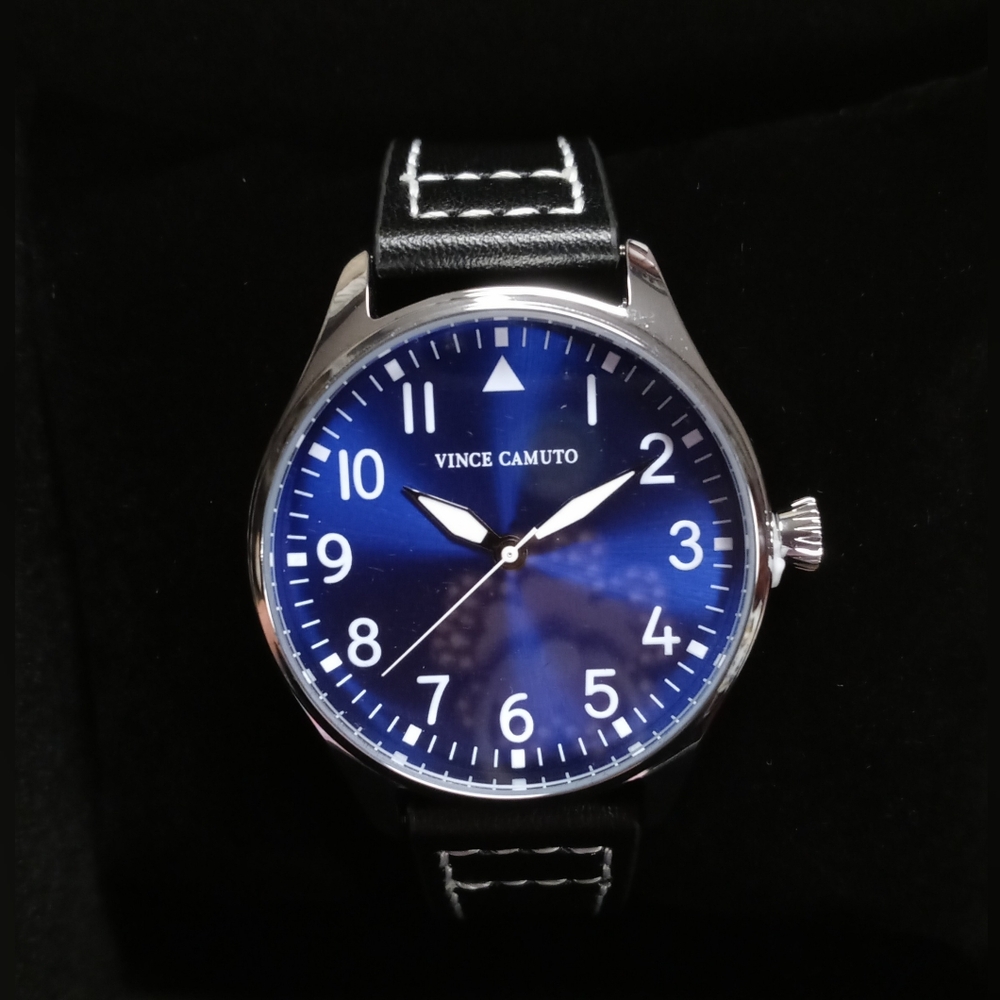 Vince Camuto Blue Men's Leather Watch